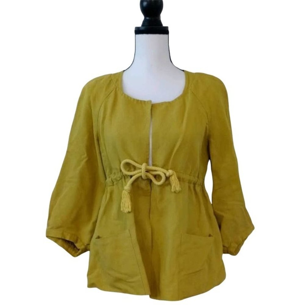 Max&Co. Mustard Cami Fall Jacket w/Tie